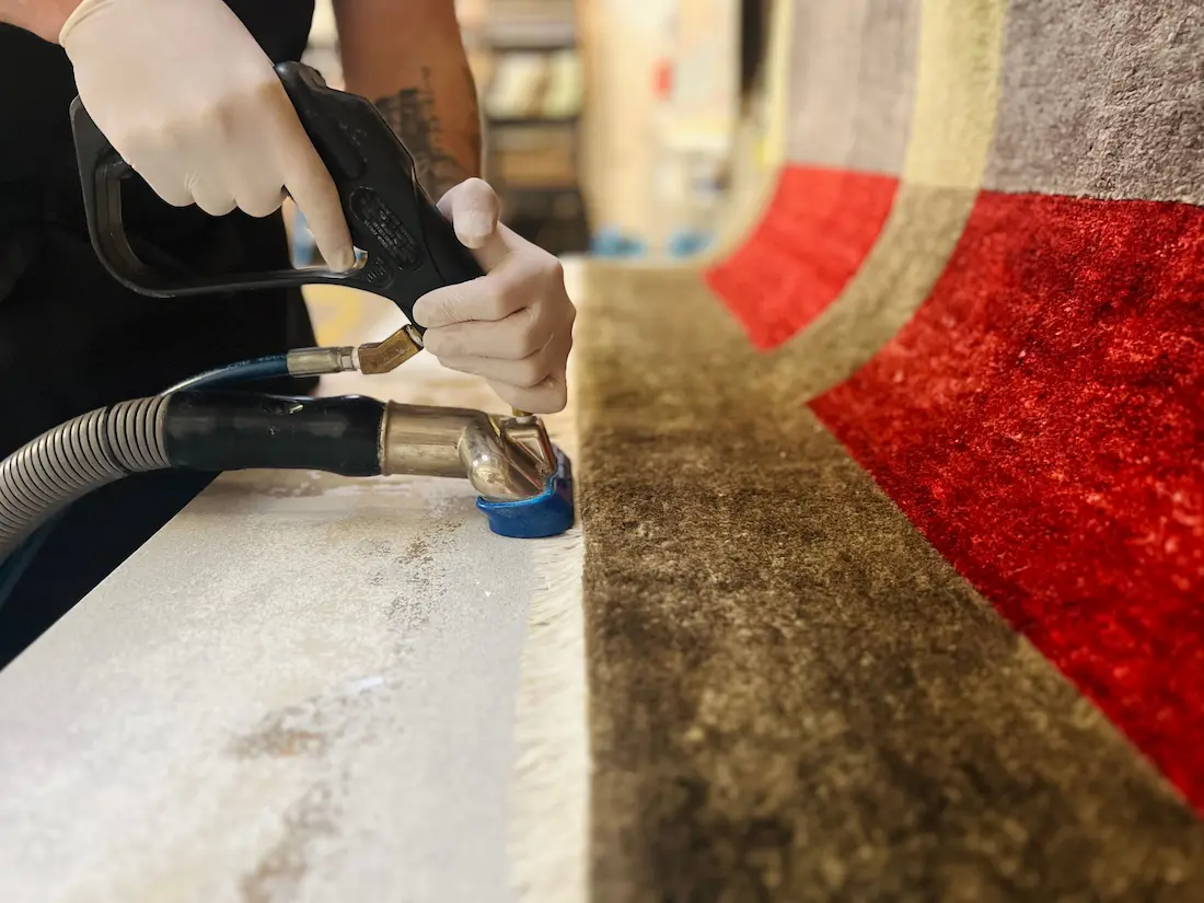 Restored vintage rug